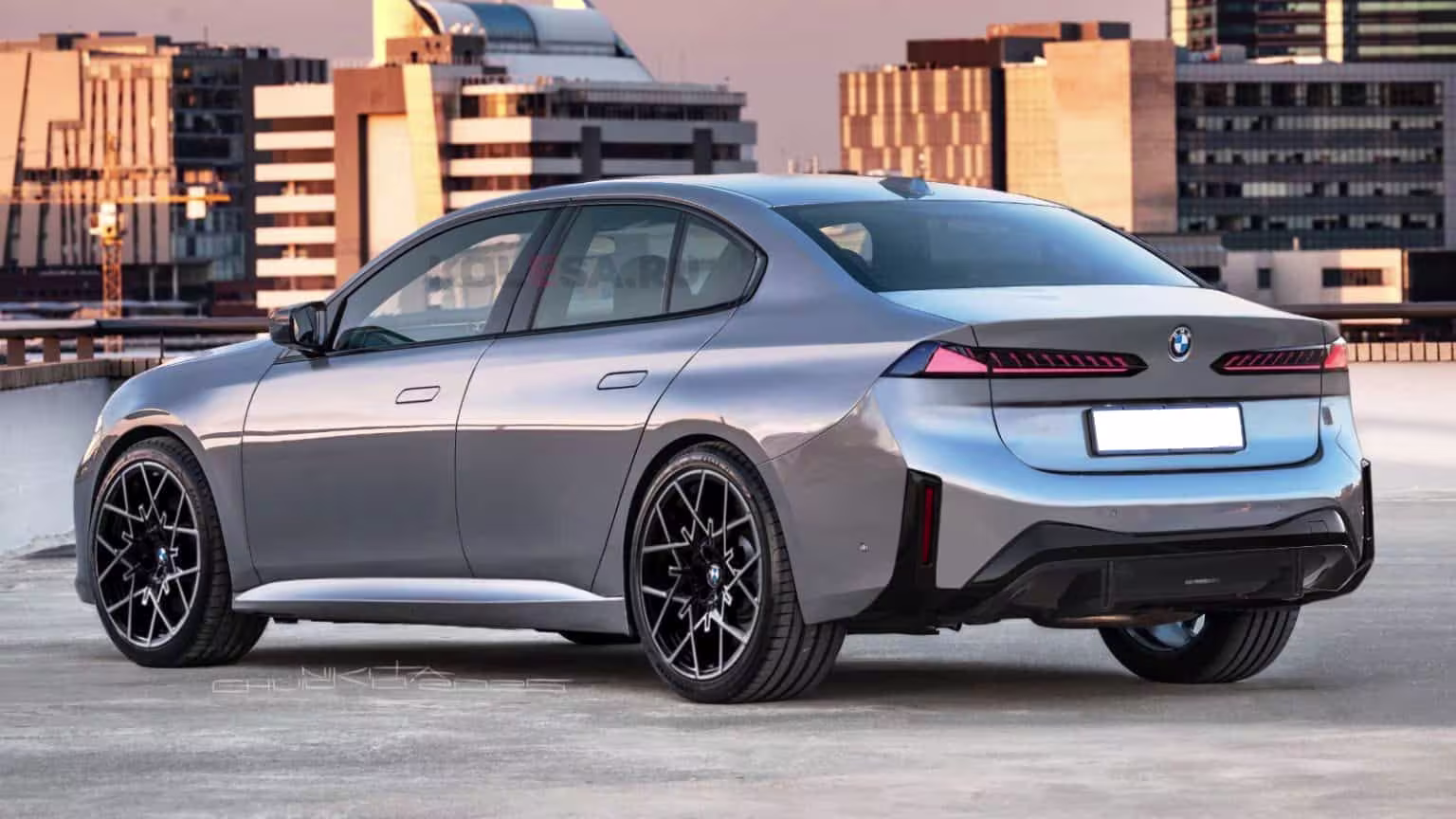 Traseira camuflada do próximo BMW Série 3 com quatro saídas de escape