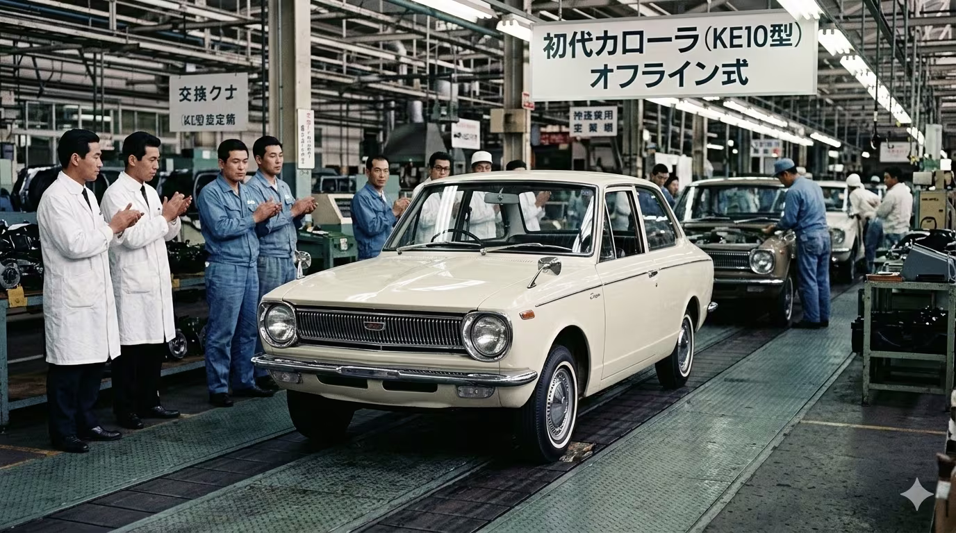 Primeiro Toyota Corolla em imagem ilustrativa