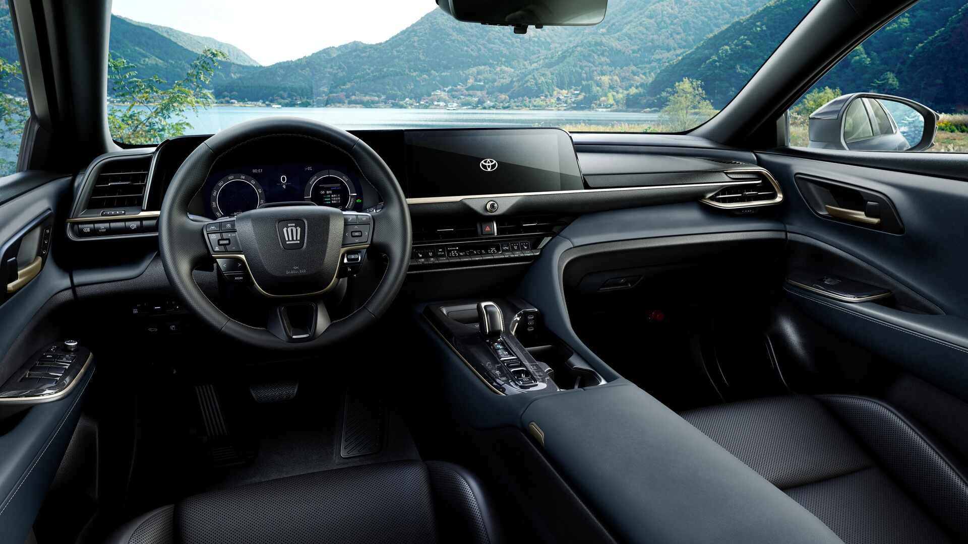 Mais detalhes do interior do Toyota Crown Estate