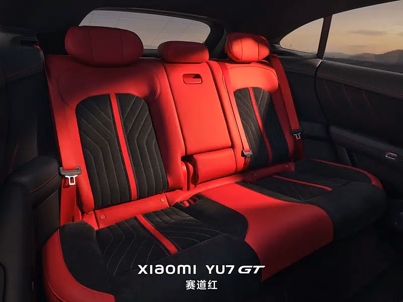 Bancos traseiros do Xiaomi YU7 GT
