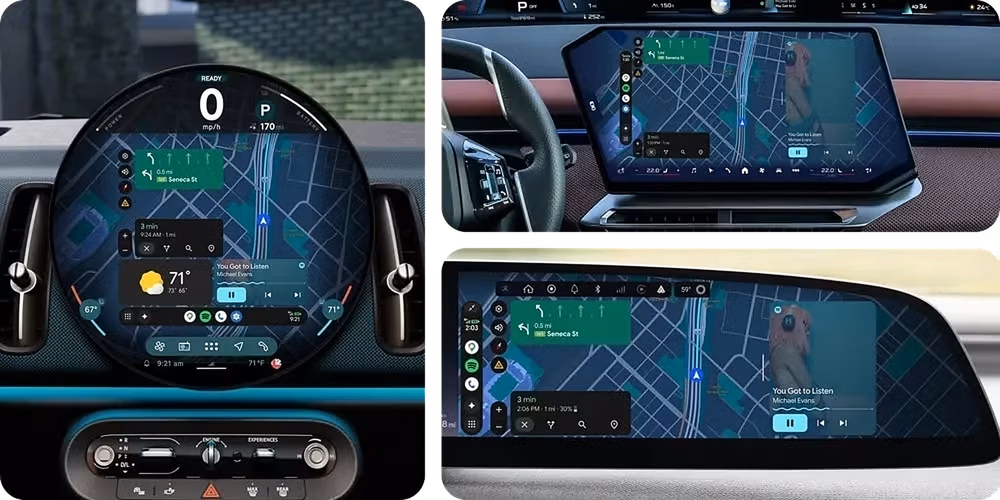 Android Auto adaptado a diferentes formatos de telas automotivas