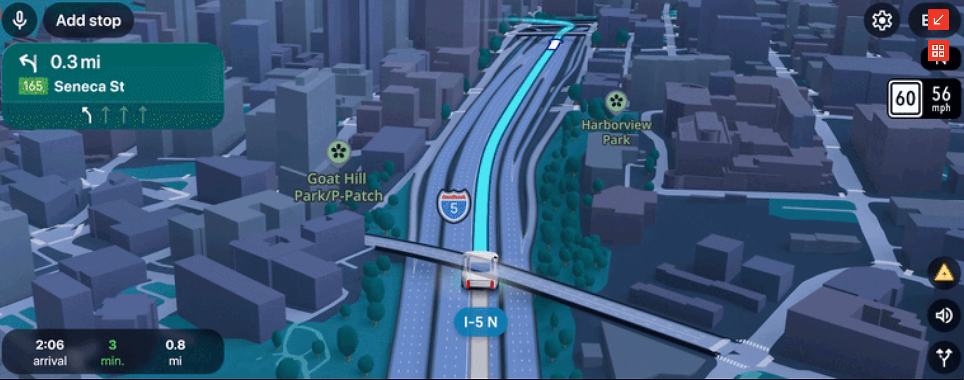 Google Maps em visual 3D no Android Auto atualizado