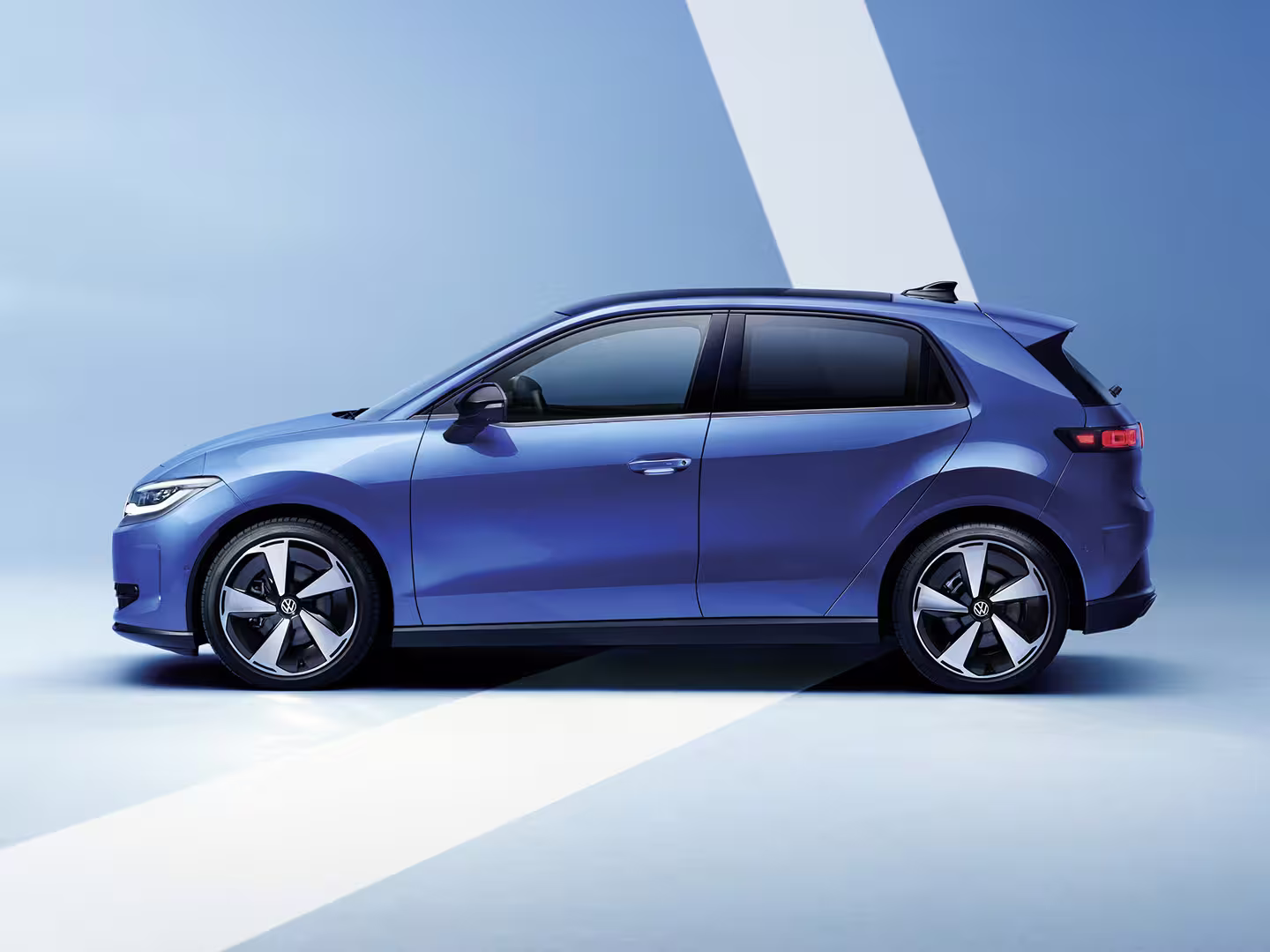 Volkswagen ID. Polo elétrico em perfil lateral oficial