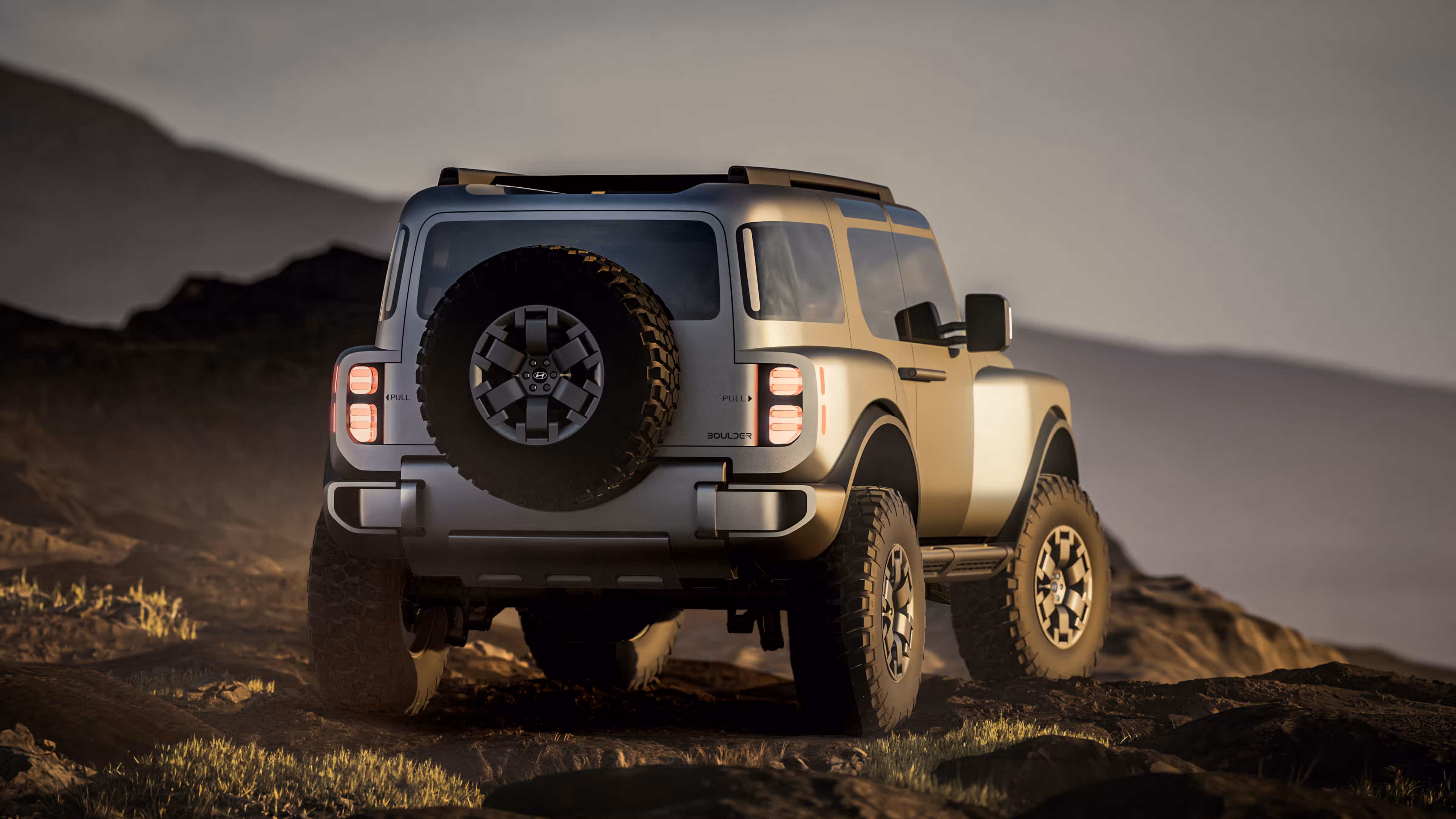 Traseira do Hyundai Boulder Concept