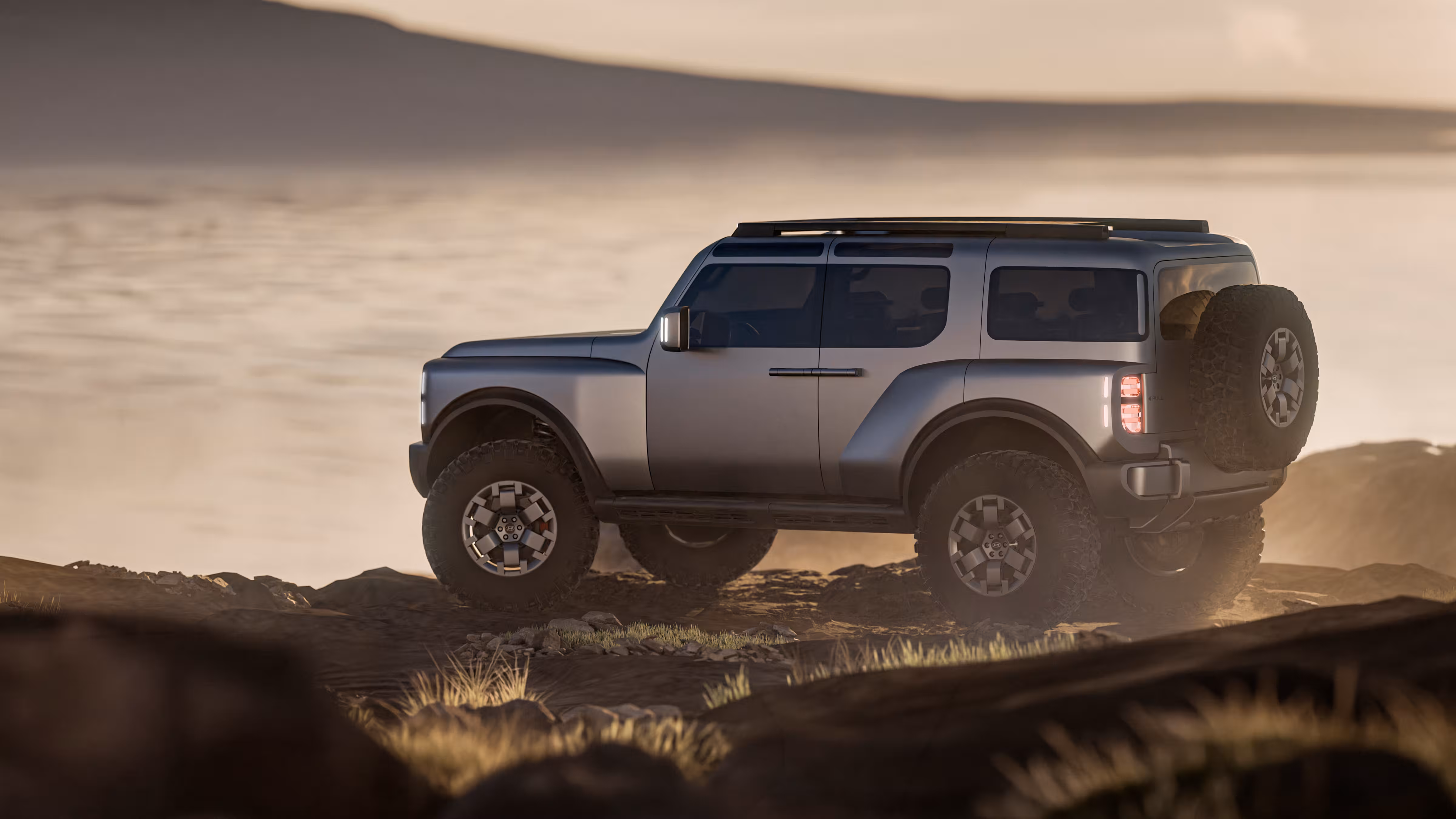 Hyundai Boulder Concept em vista lateral