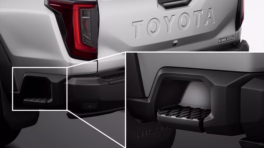 Degraus laterais de acesso à caçamba da nova Toyota Hilux