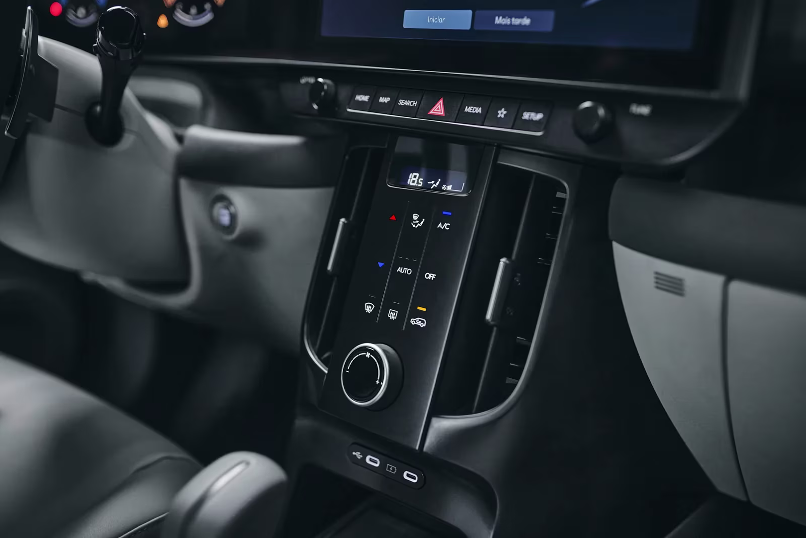 Saídas de ar do novo Hyundai i20 para os passageiros traseiros