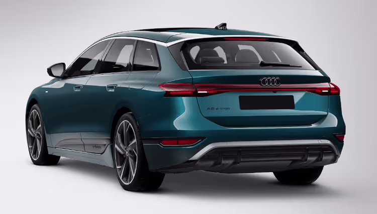 Audi A6 Avant e-tron vista pela traseira