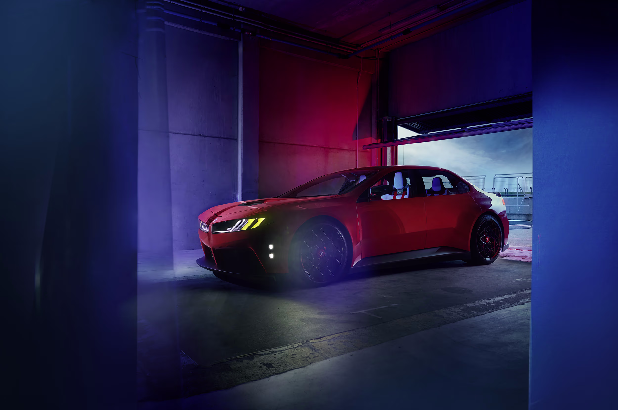 BMW M Concept Neue Klasse em vista dianteira lateral