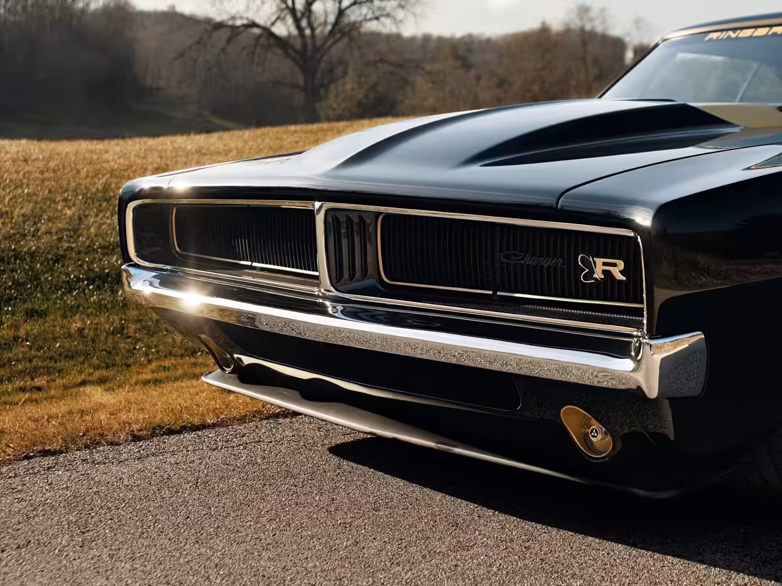 Detalhe dianteiro do Dodge Charger 1969 TUSK
