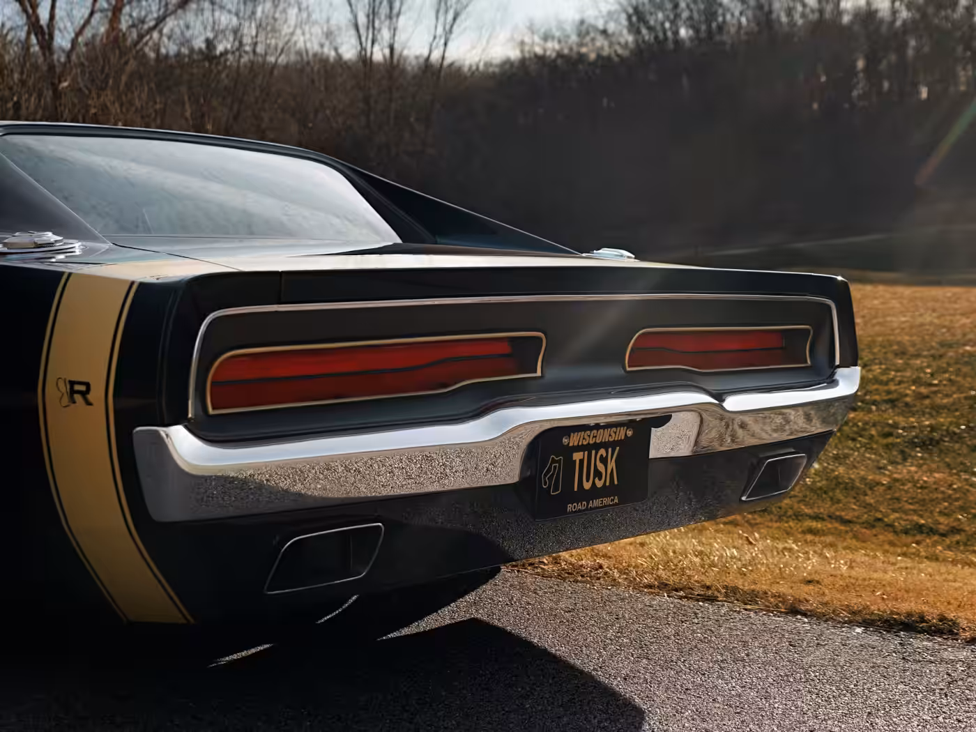Detalhe traseiro do Dodge Charger 1969 TUSK