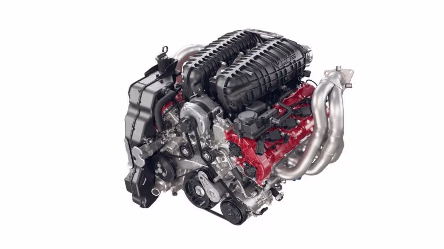 Motor LT6 V8 de alto giro do Chevrolet Corvette Z06