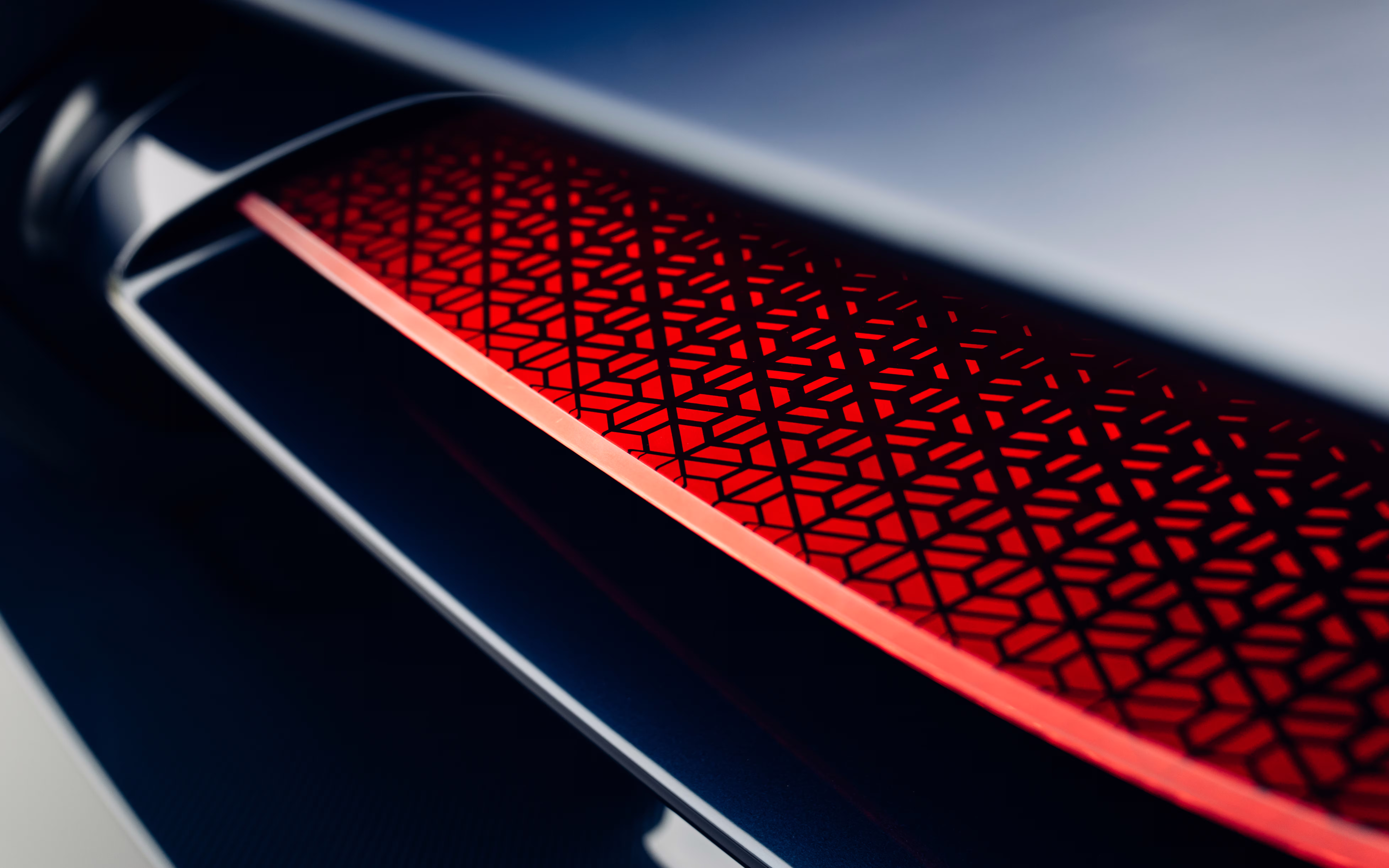 Detalhe da lanterna traseira paramétrica do Bugatti Destrier