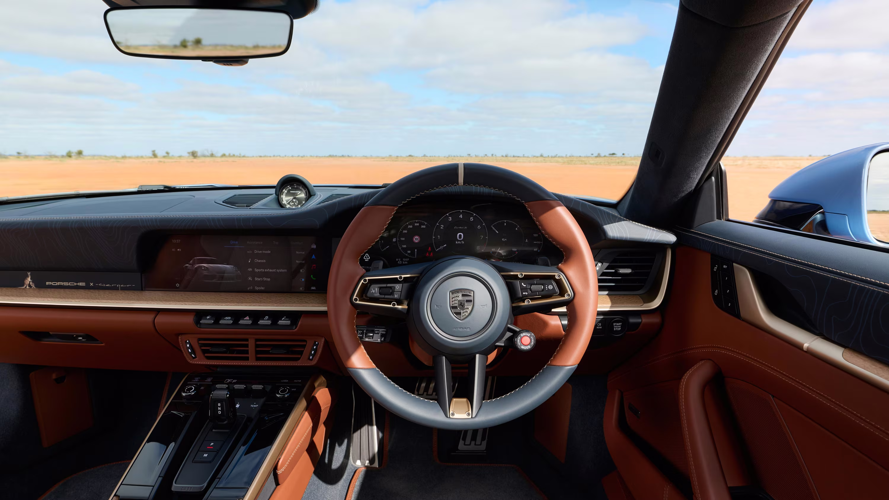 Cockpit do Porsche 911 Turbo S Land Down Under