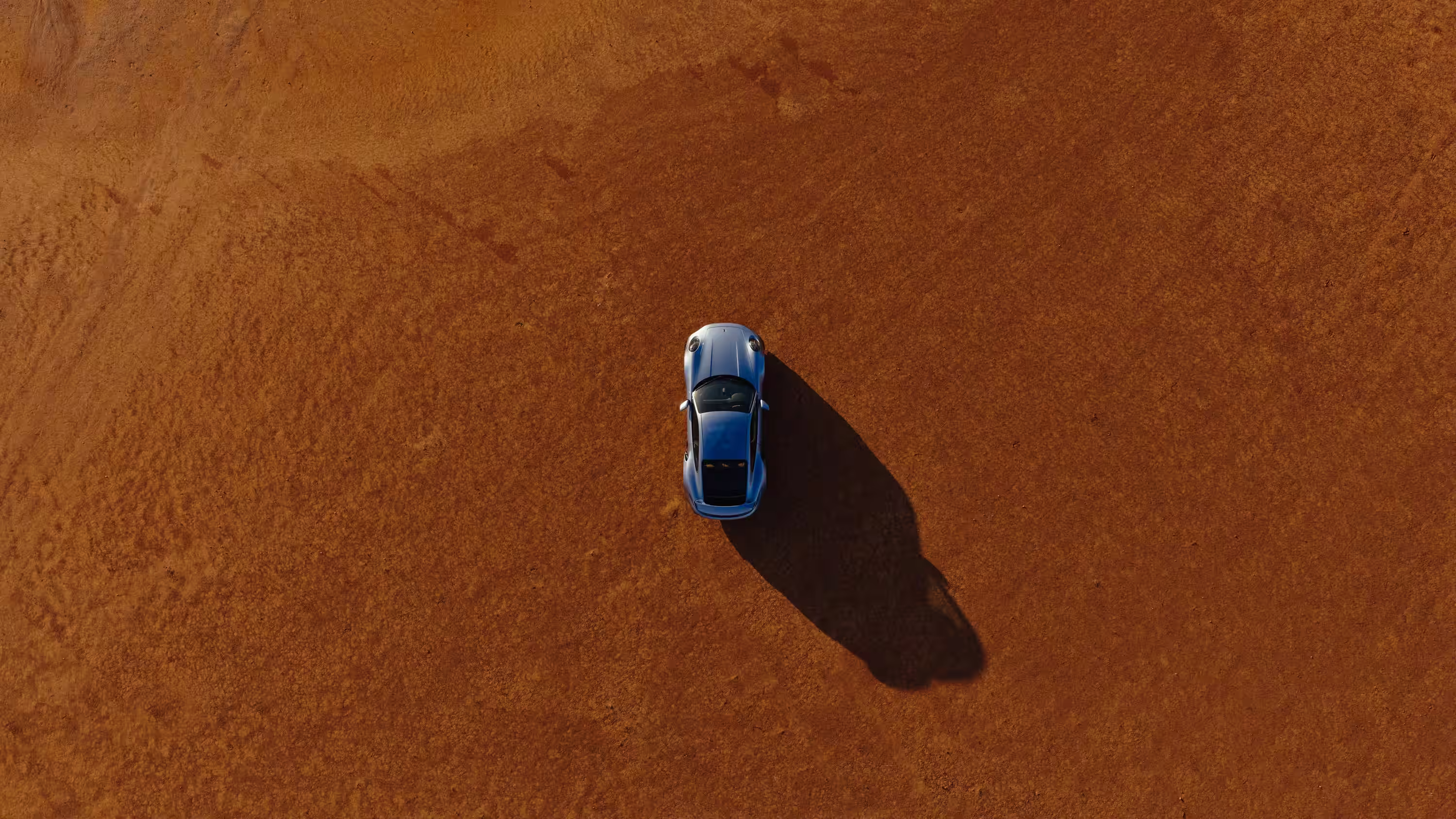 Porsche 911 Turbo S Land Down Under visto exatamente de cima