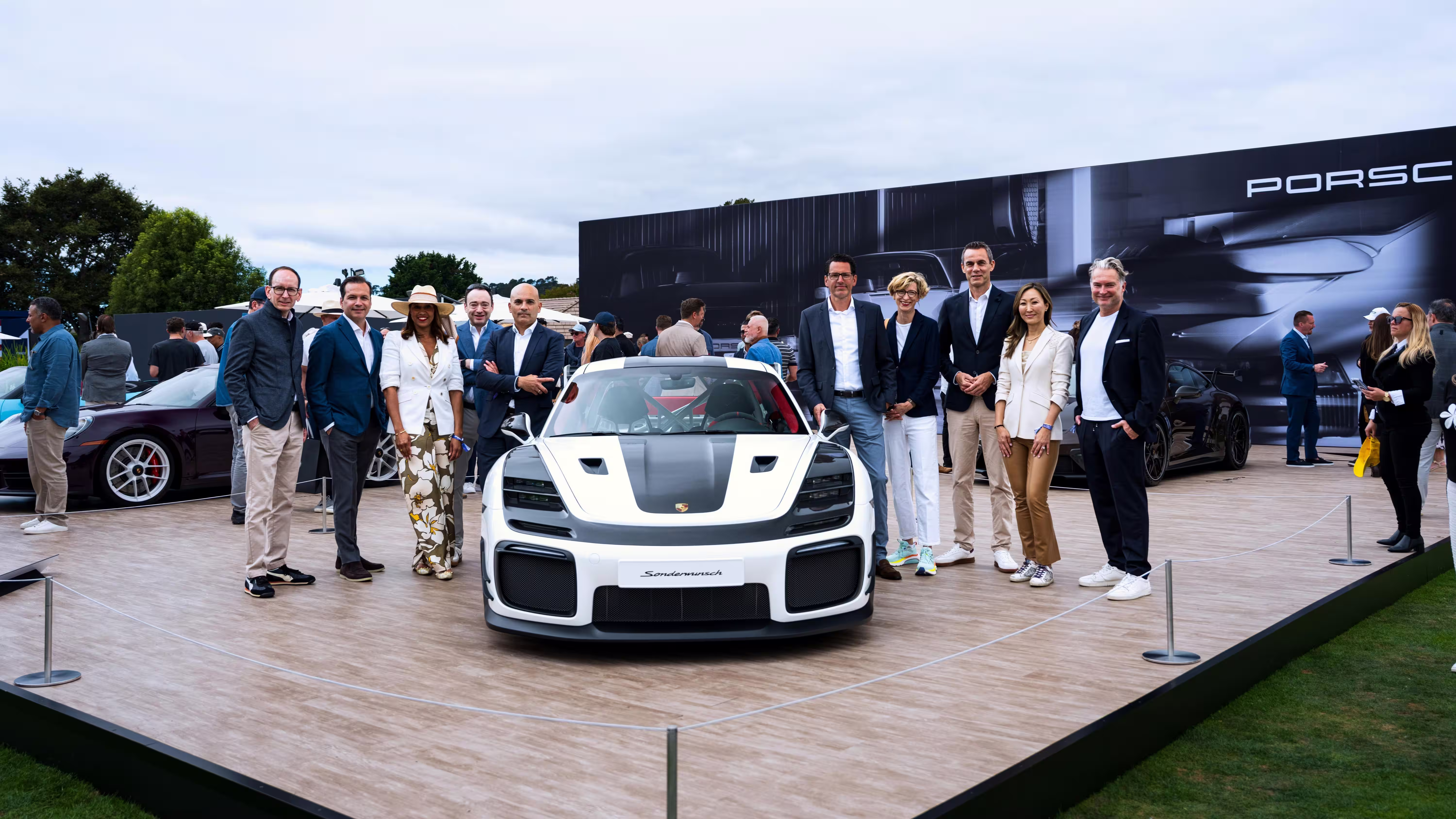 Porsche Flachbau RS de frente durante apresentação na Monterey Car Week 2026