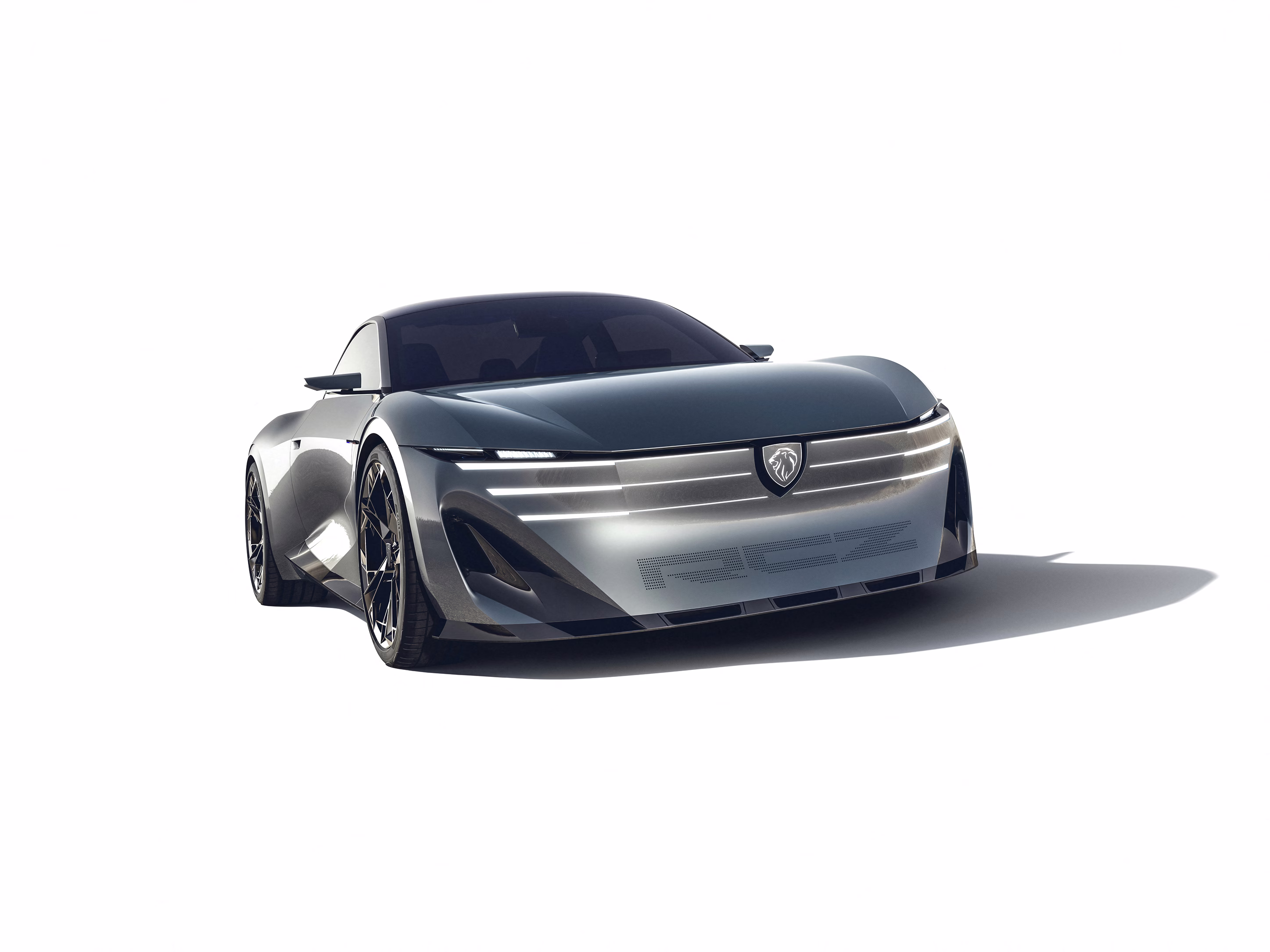 Render do RCZ Vision em fundo neutro, útil para observar suas proporções, render de divulgação